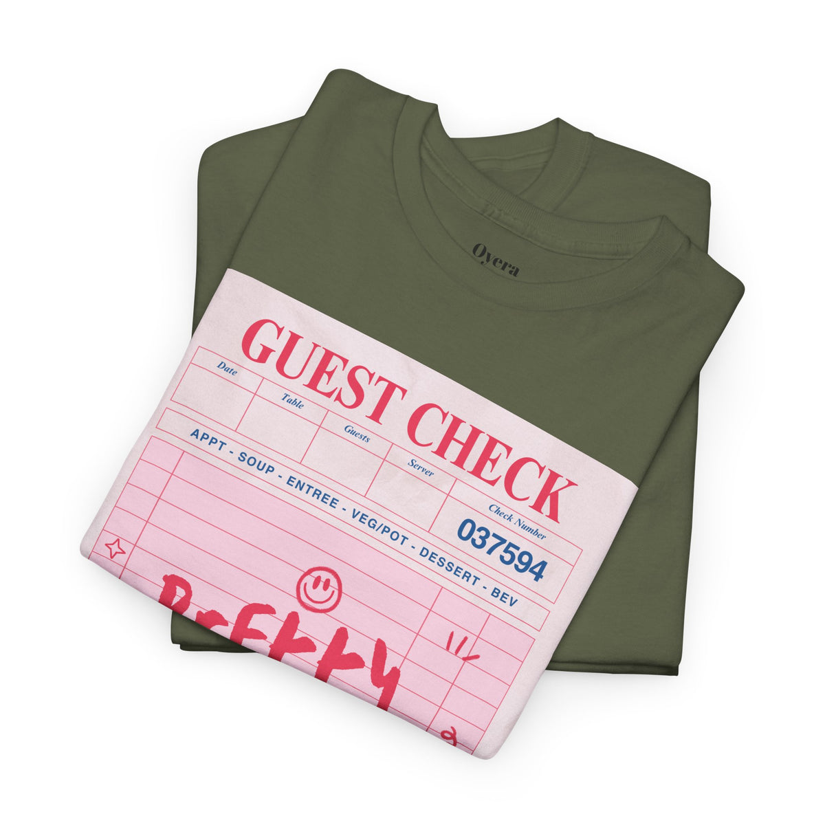Pretty Curvy Girl Tee — Pink Guest Check Graphic Shirt