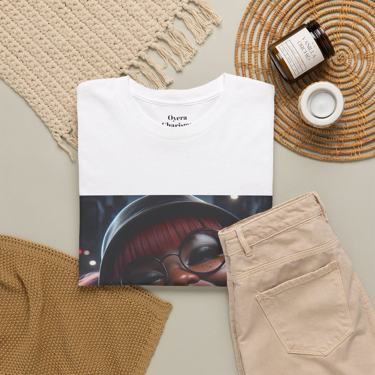 Graphic Tee — Smiling Afro Girl Portrait Shirt