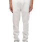 Konus Men's Track Pants With Knit Tape detail in White