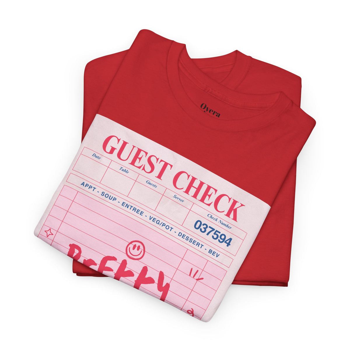 Pretty Curvy Girl Tee — Pink Guest Check Graphic Shirt