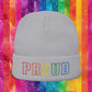 Rainbow Proud LGBTQ+ Pride Embroidered Knit Beanie