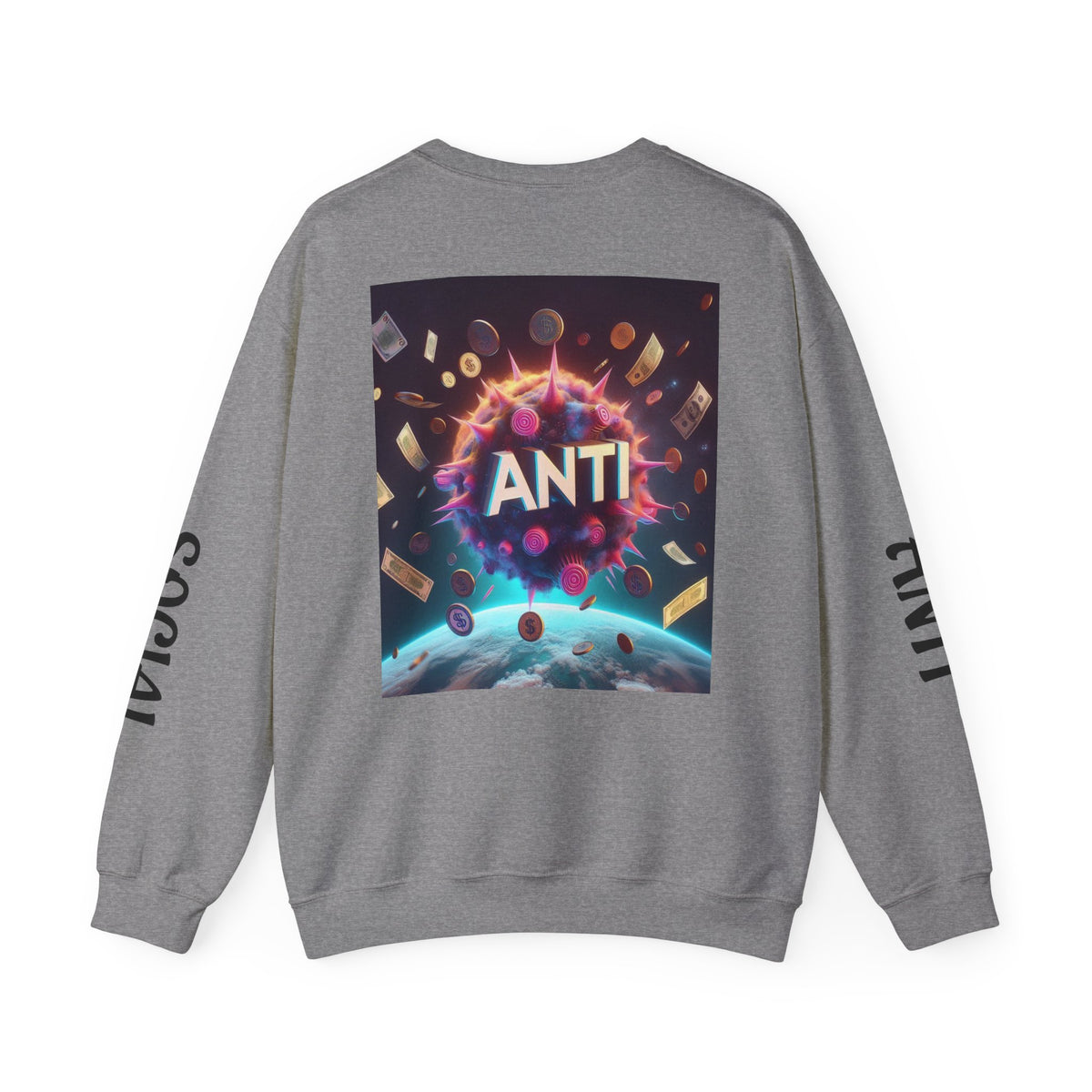 “Anti Social” Heavy Blend™ Crewneck Sweatshirt