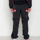 Konus Men's Reflective Tape Utility Cargo Pants in Black