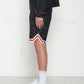 Konus Men's Tonal Checkered Shorts with Tape in Black