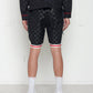 Konus Men's Tonal Checkered Shorts with Tape in Black
