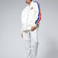 Konus Men's Quilted Satin Jacket in Off White
