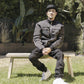 Konus Men's Mock Collar Bomber Jacket in Black