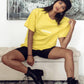 Konus Men's Graphic Tee in Yellow