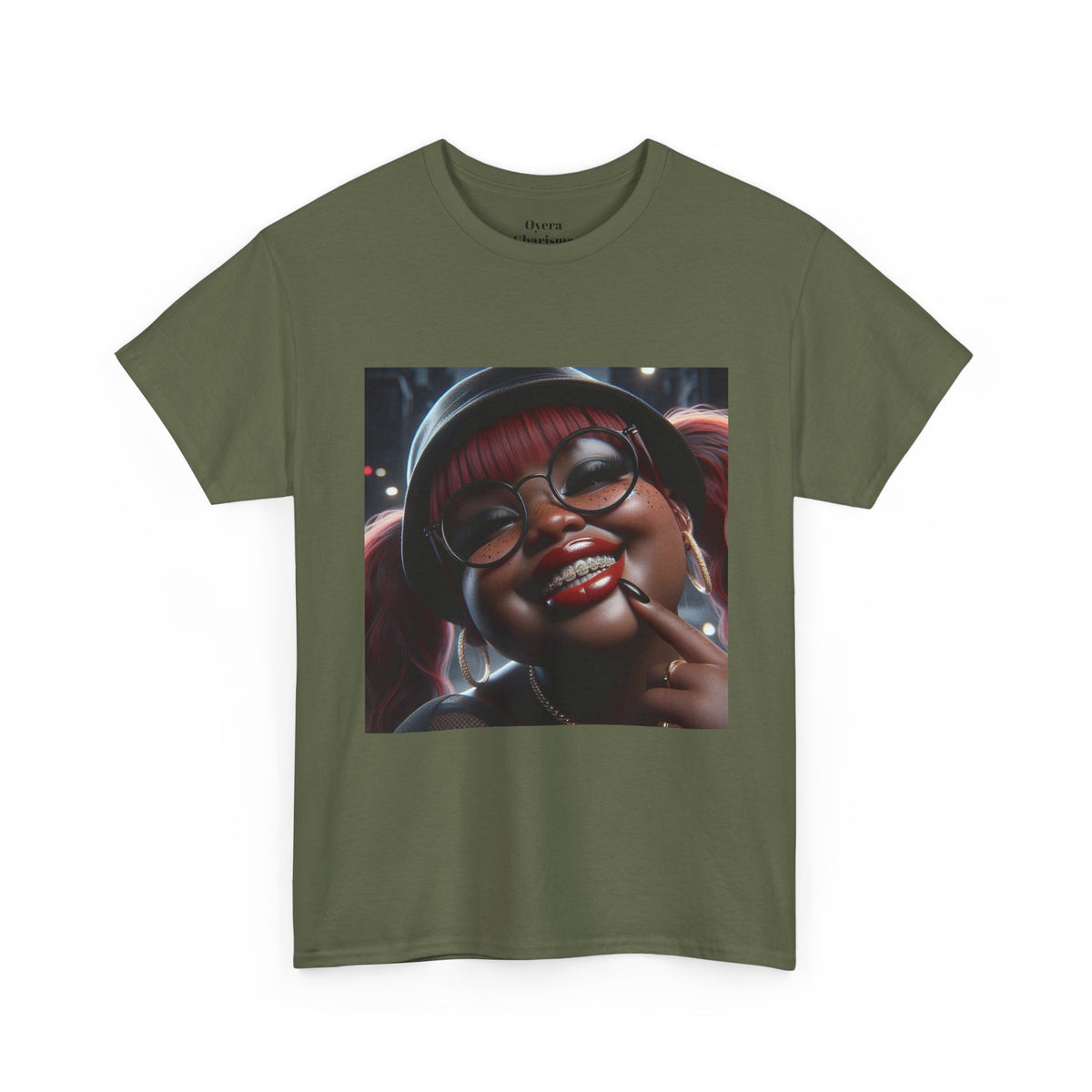 Graphic Tee — Smiling Afro Girl Portrait Shirt