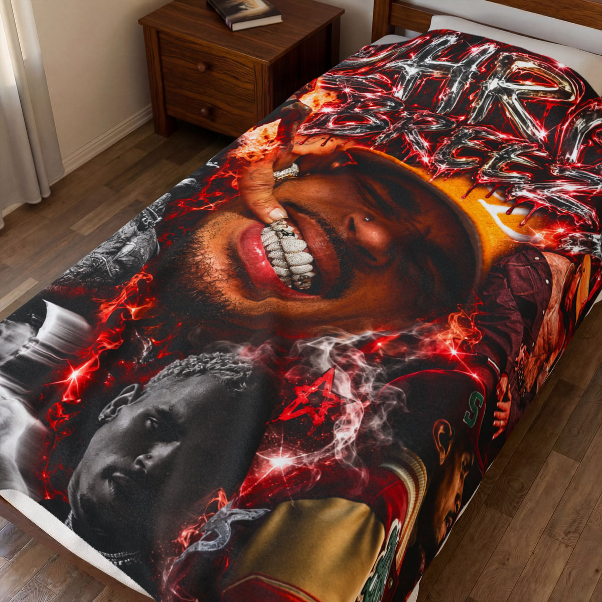 “Chris Breezy” Velveteen Plush Blanket