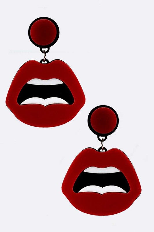 “Say Ahh” Acrylic Earrings