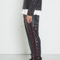 Konus Men's Tonal Checker Printed Pants in Black