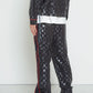 Konus Men's Tonal Checker Printed Pants in Black
