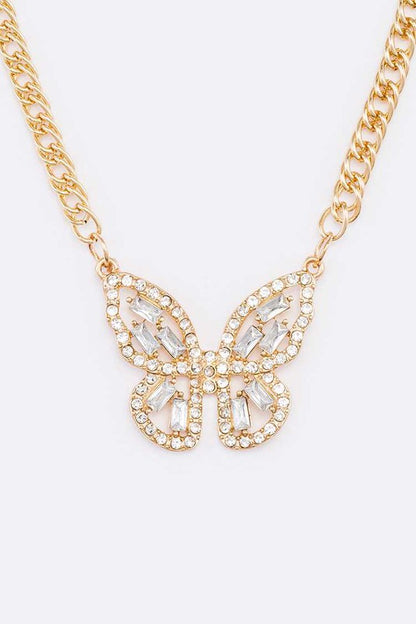 Crystal Butterfly Necklace
