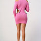 Chic Cutout Knit Mini Dress