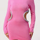 Chic Cutout Knit Mini Dress