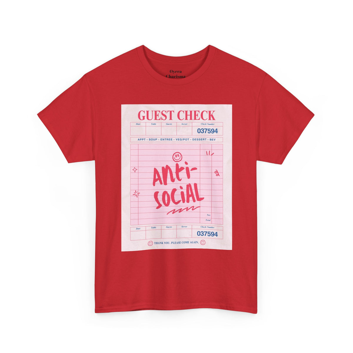 Anti-Social Guest Check T-Shirt