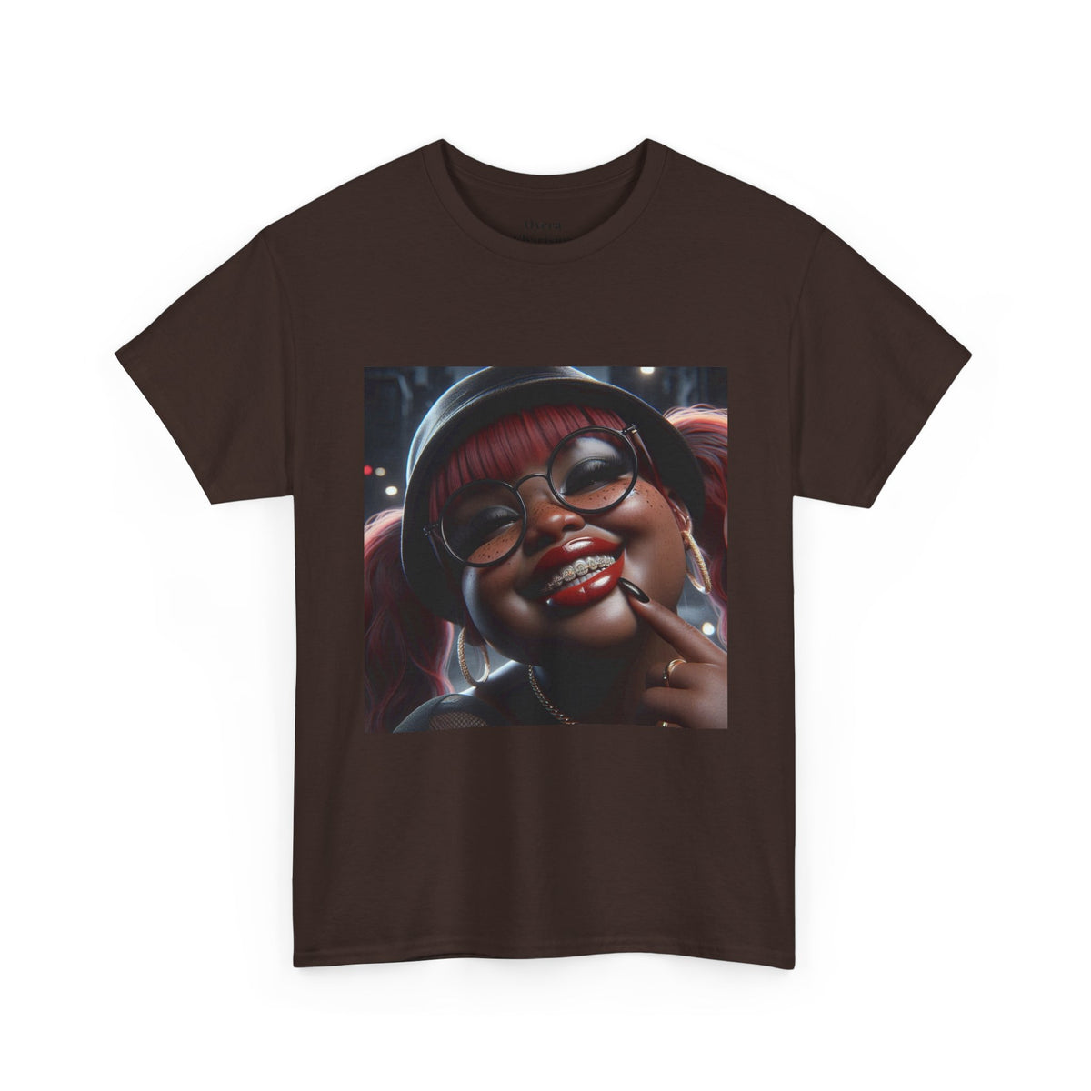 Graphic Tee — Smiling Afro Girl Portrait Shirt