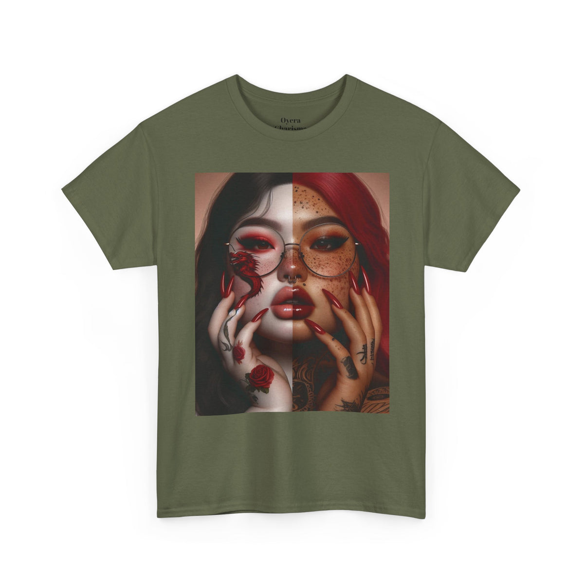 Surreal Split Face Art T-Shirt