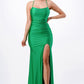 Back lace up mermaid dress with waist shirring