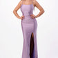 Back lace up mermaid dress with waist shirring