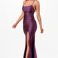 Back lace up mermaid dress with waist shirring