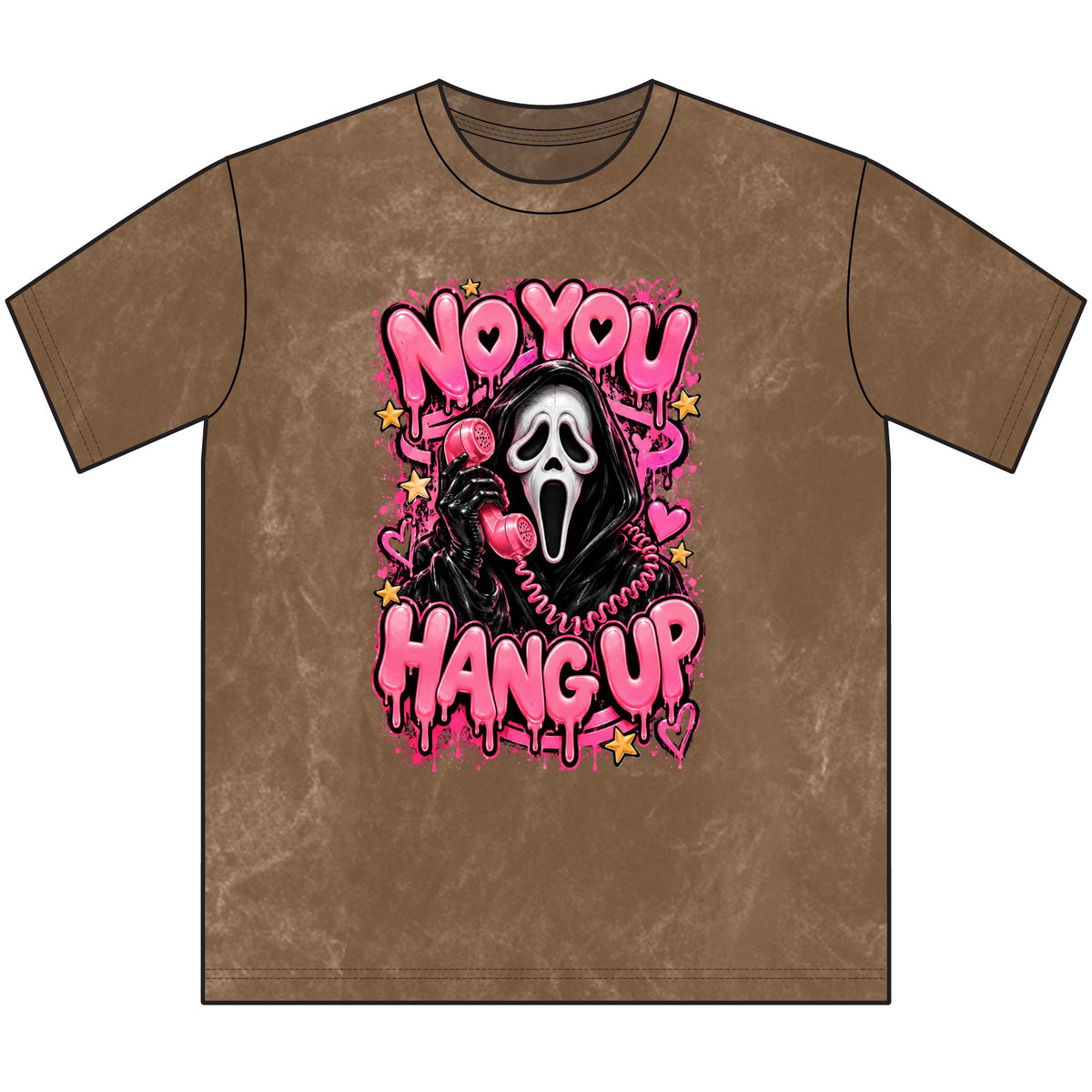 “No You Hang Up” Ghost Face Vintage Crewneck Tee