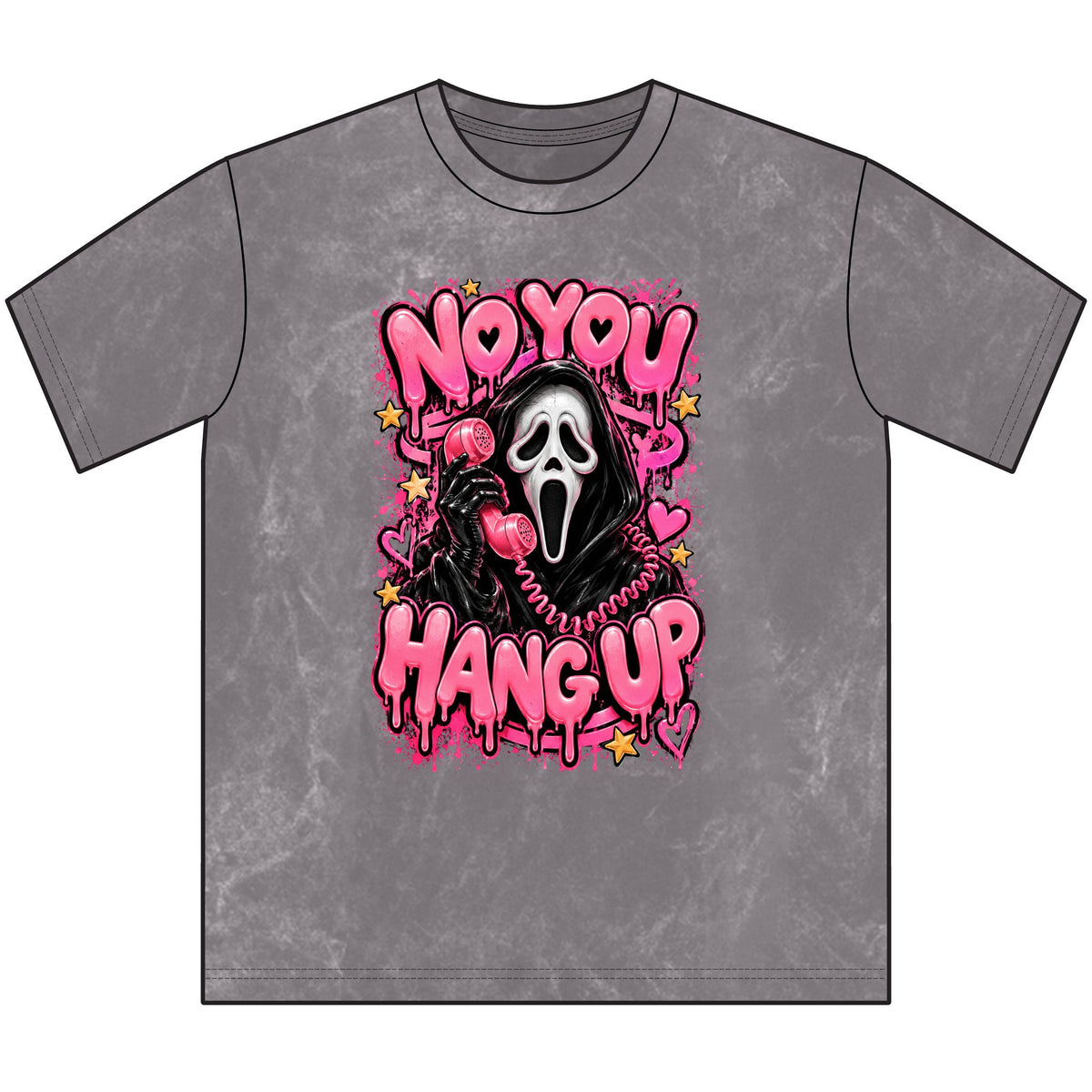 “No You Hang Up” Ghost Face Vintage Crewneck Tee