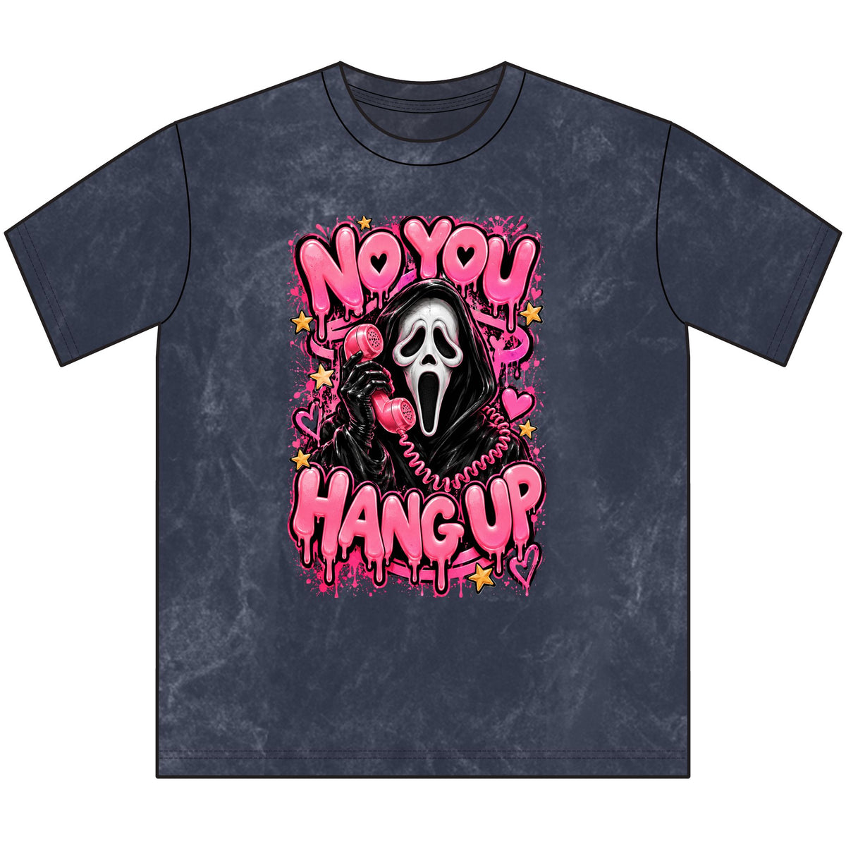 “No You Hang Up” Ghost Face Vintage Crewneck Tee