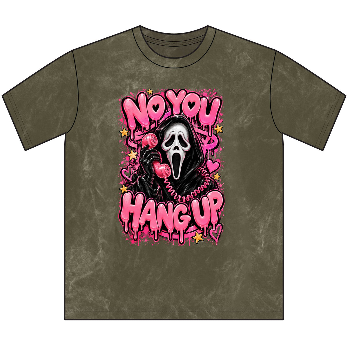“No You Hang Up” Ghost Face Vintage Crewneck Tee