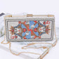 QUEEN Rhinestone Box Clutch