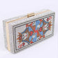 QUEEN Rhinestone Box Clutch