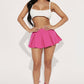 Pleated Mini Skirt, Pink