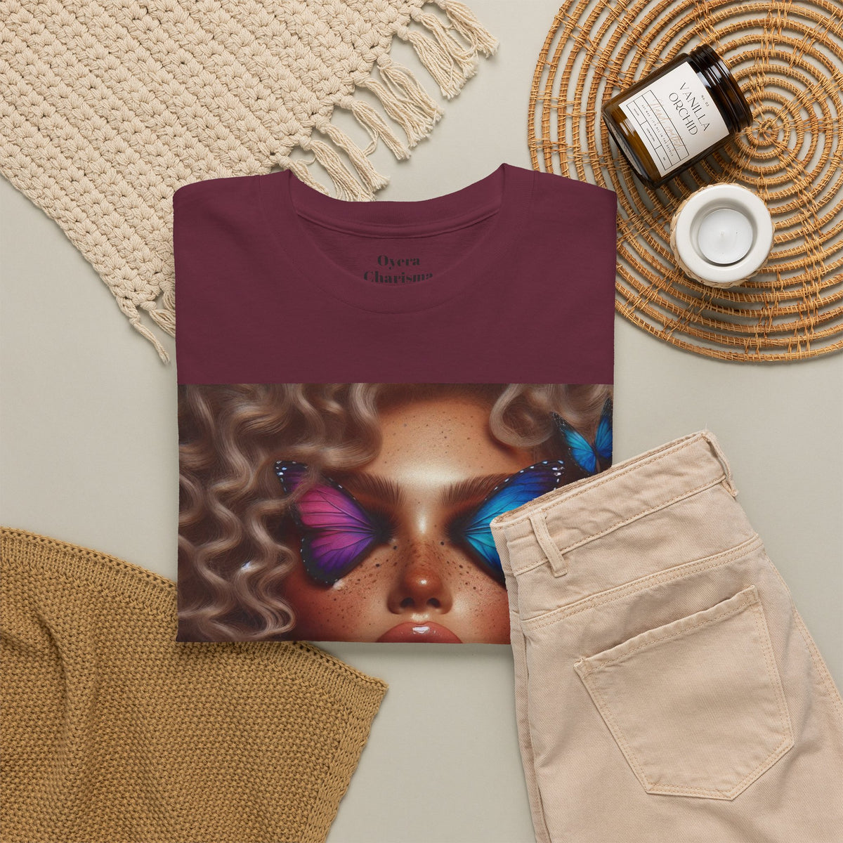 Butterfly Glam Portrait T-Shirt