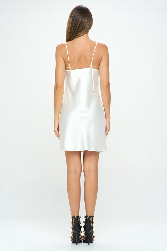 “Silky Smooth” Ivory Slip Dress