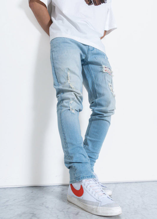 “No Fixin” Me” Light Washed Denim