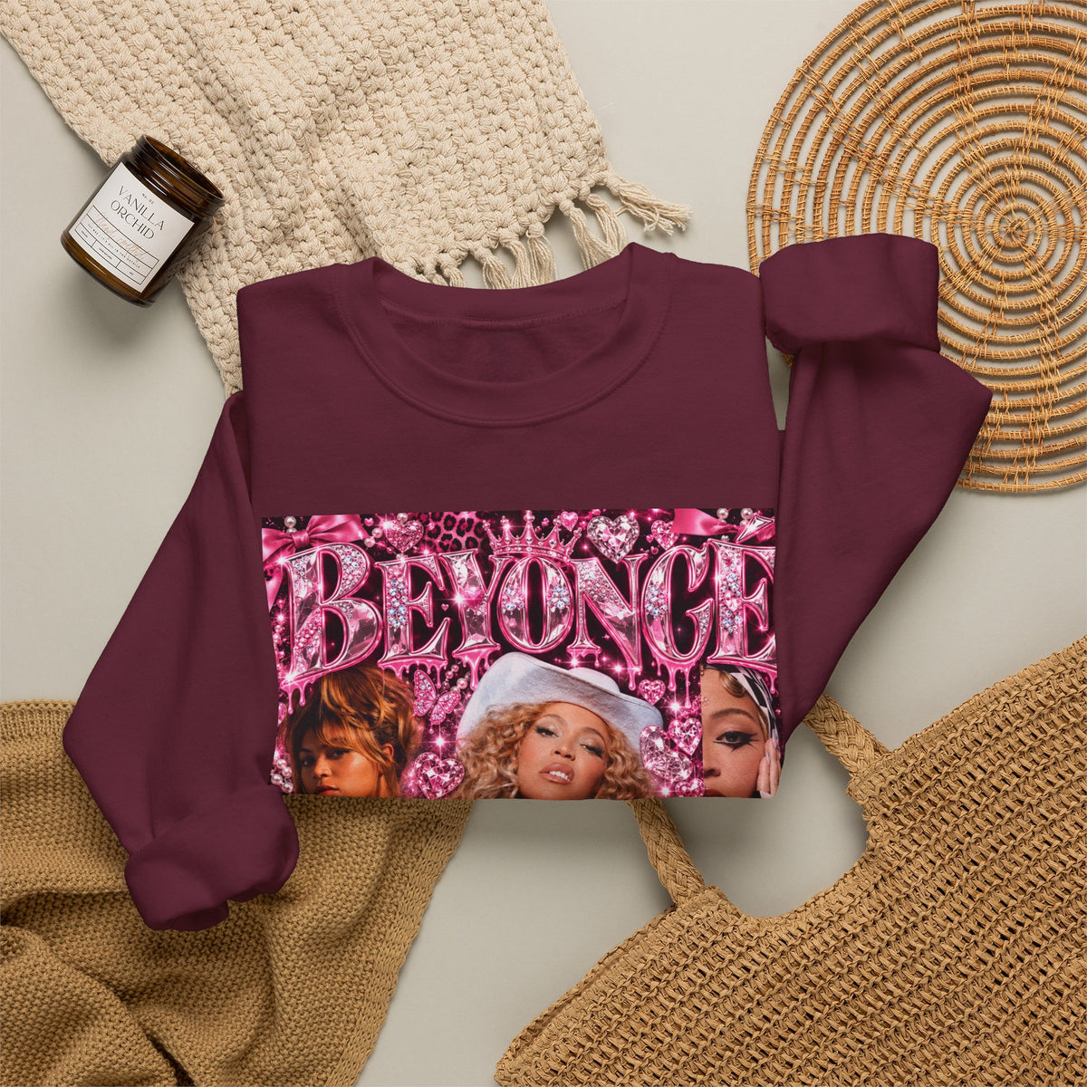 “Beyoncé” Pink Crewneck Sweatshirt
