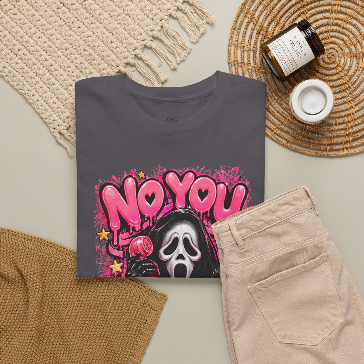 “No You Hang Up” Ghost Face Graphic Tee