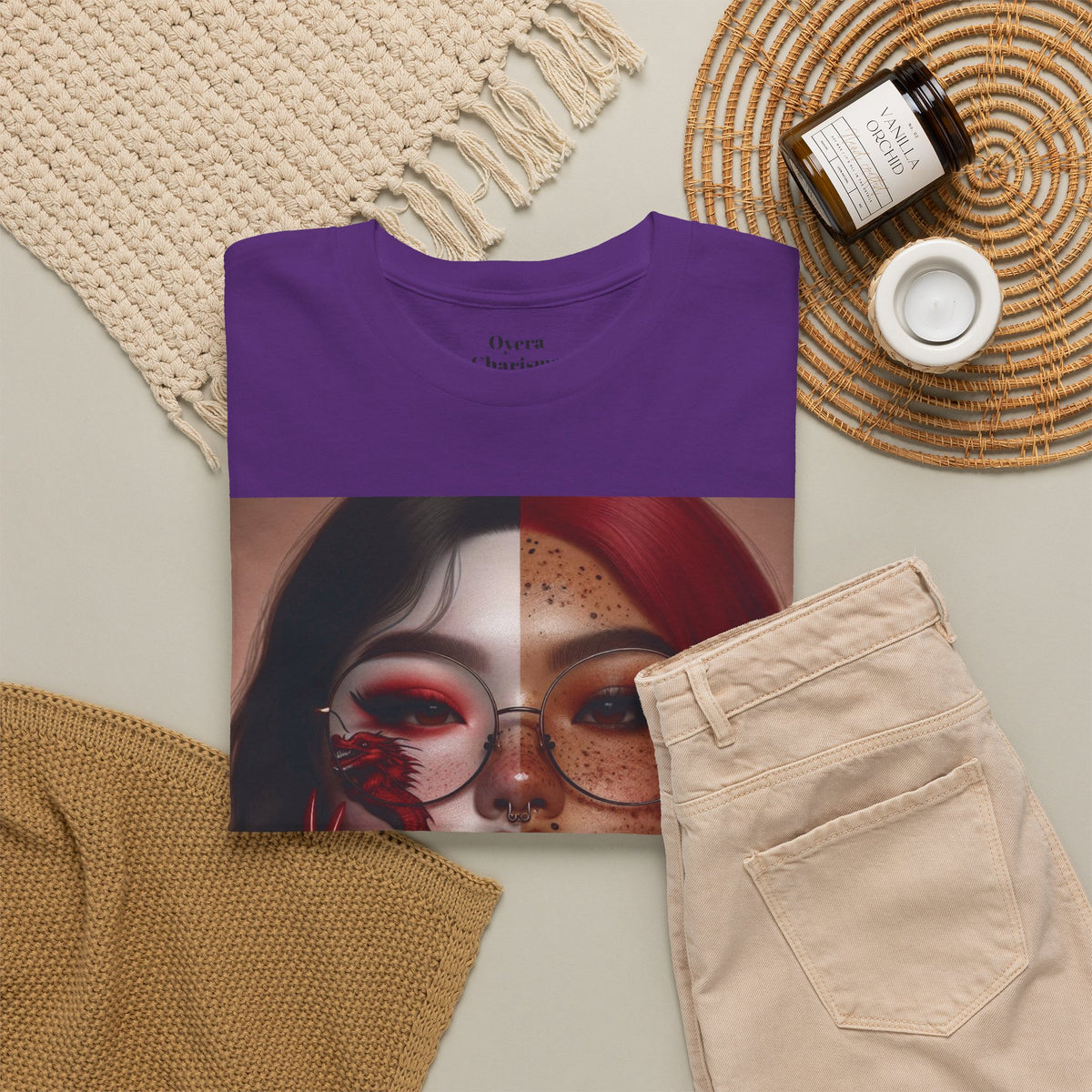 Surreal Split Face Art T-Shirt