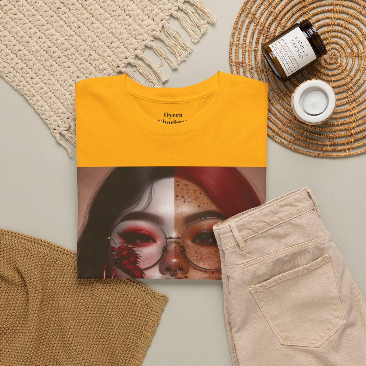 Surreal Split Face Art T-Shirt