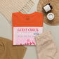Pretty Curvy Girl Tee — Pink Guest Check Graphic Shirt