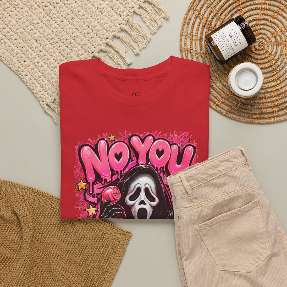 “No You Hang Up” Ghost Face Graphic Tee