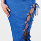 Ocean blue sleeveless sexy dress