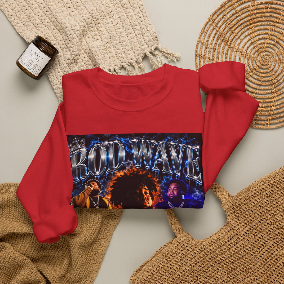 “Rod Wave” Blue Crewneck Sweatshirt