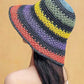 Packable crochet straw bucket hat