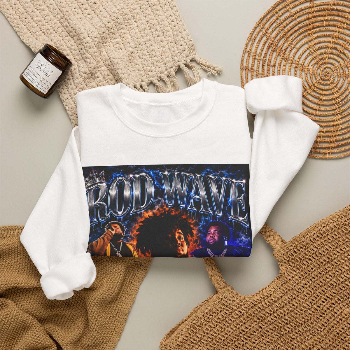 “Rod Wave” Blue Crewneck Sweatshirt