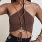 “My Tribe” Halter Knit Bralette