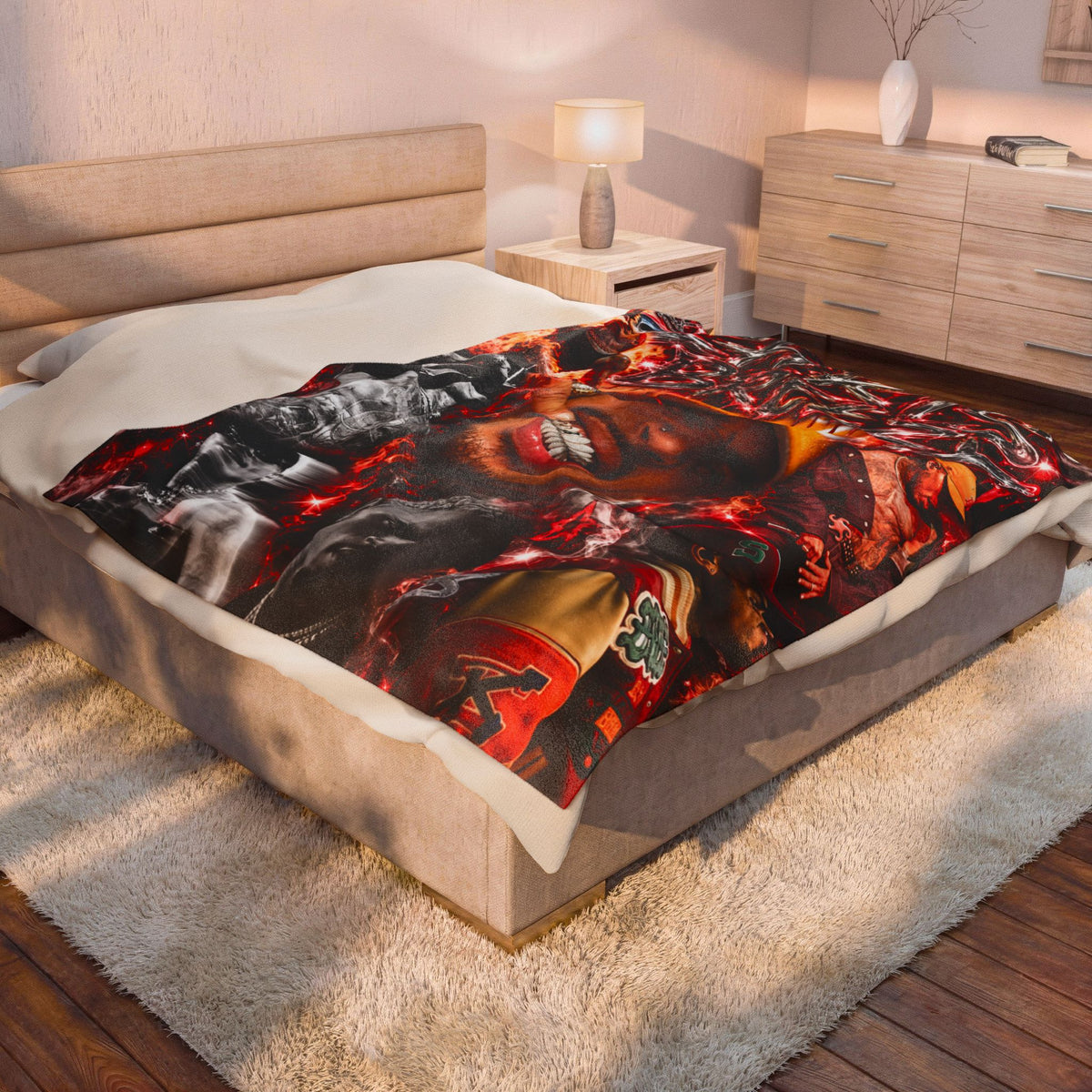 “Chris Breezy” Velveteen Plush Blanket