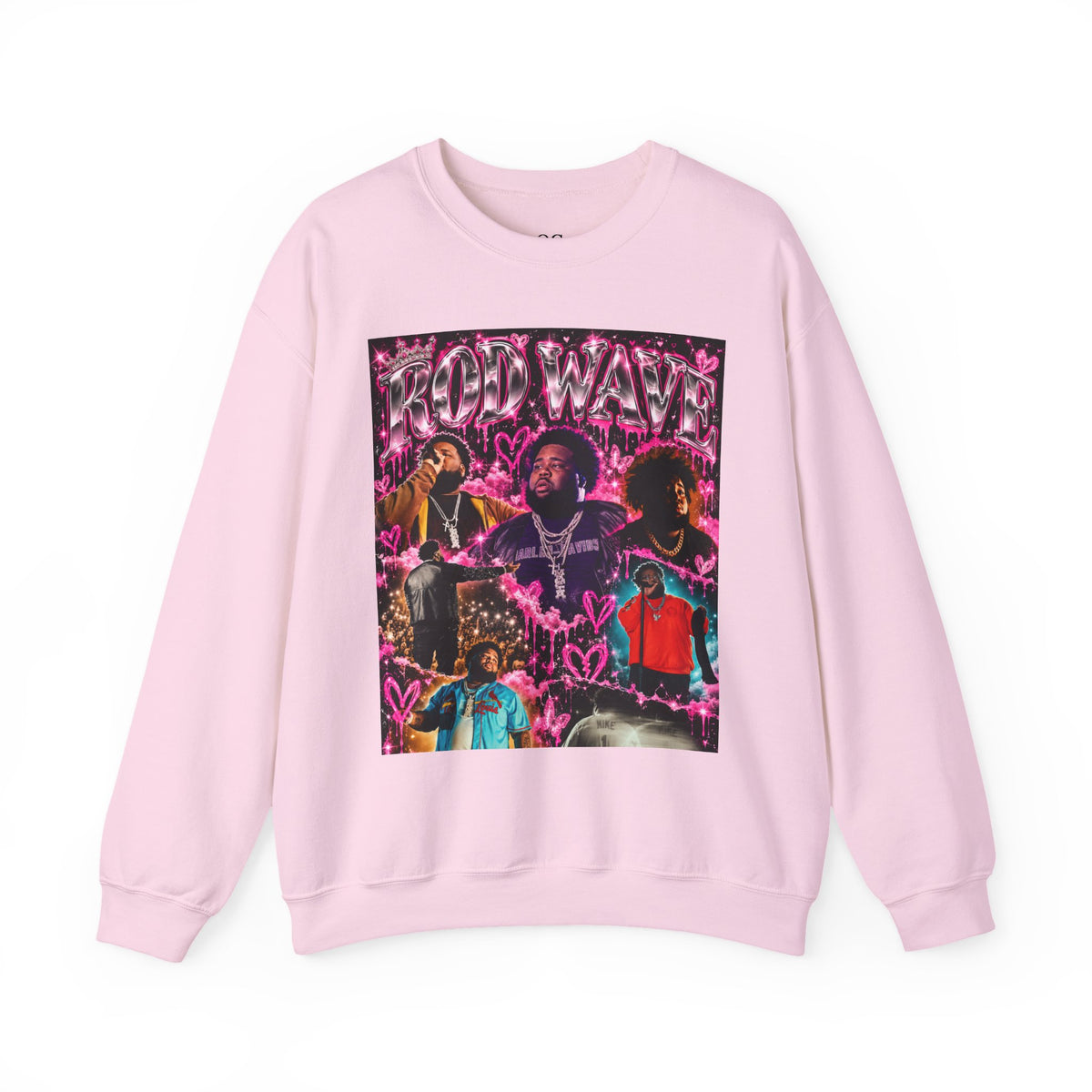 “Rod Wave” Pink Crewneck Sweatshirt