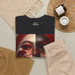 Graphic Tee — Dual-Faced Gothic Rose Portrait